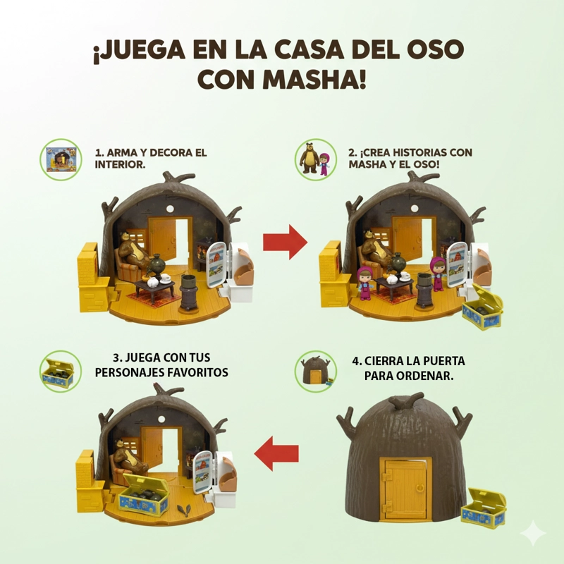 JUGUETE CASA OSO SET DE JUEGO - MASHA Y EL OSO - 6