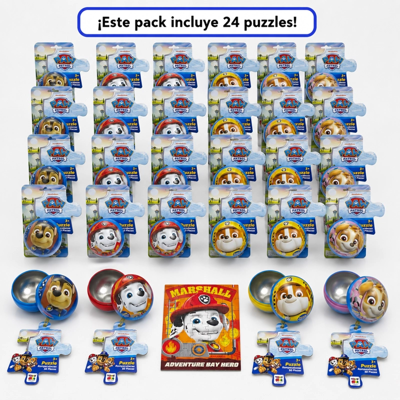 PACK X24 PUZZLES ESFERA 50 PIEZAS PAW PATROL - 4