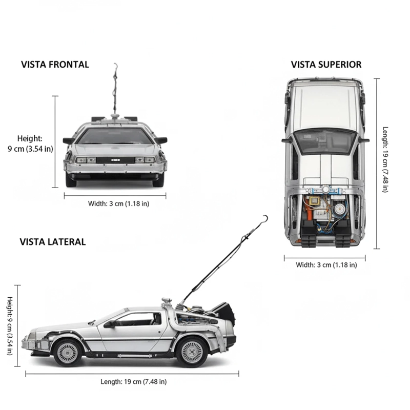 PACK X3 DELOREAN VOLVER AL FUTURO TRILOGIA WELLY 1:24 - 6