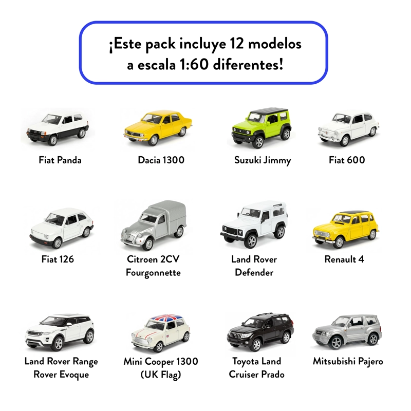 PACK X12 AUTOS WELLY MODERNOS ESCALA 1:60 - 6