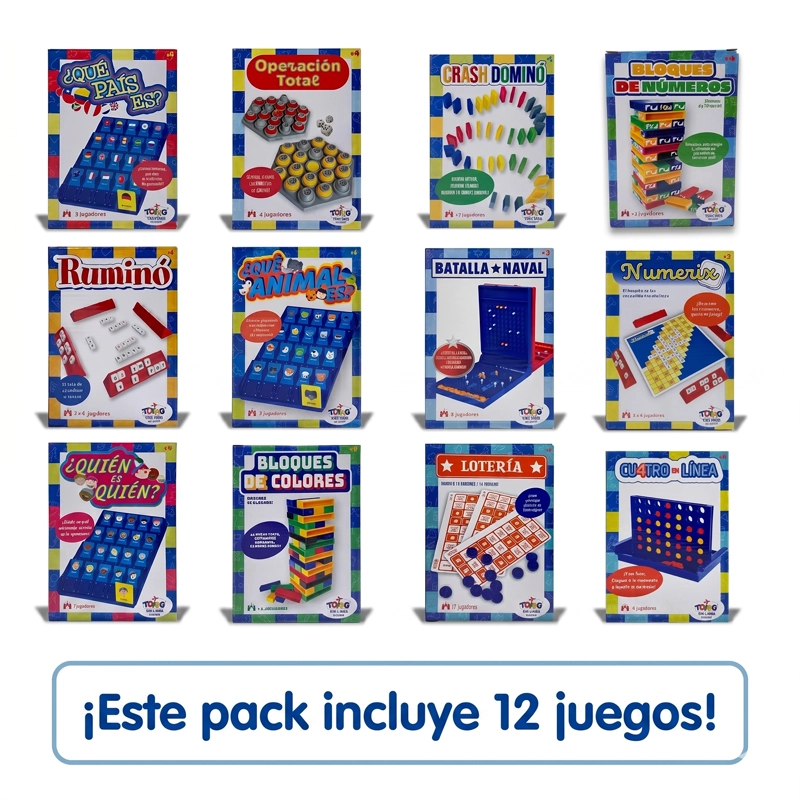 PACK X12 JUEGOS DE MESA TRAVEL GAME TOYNG SURTIDOS - 6