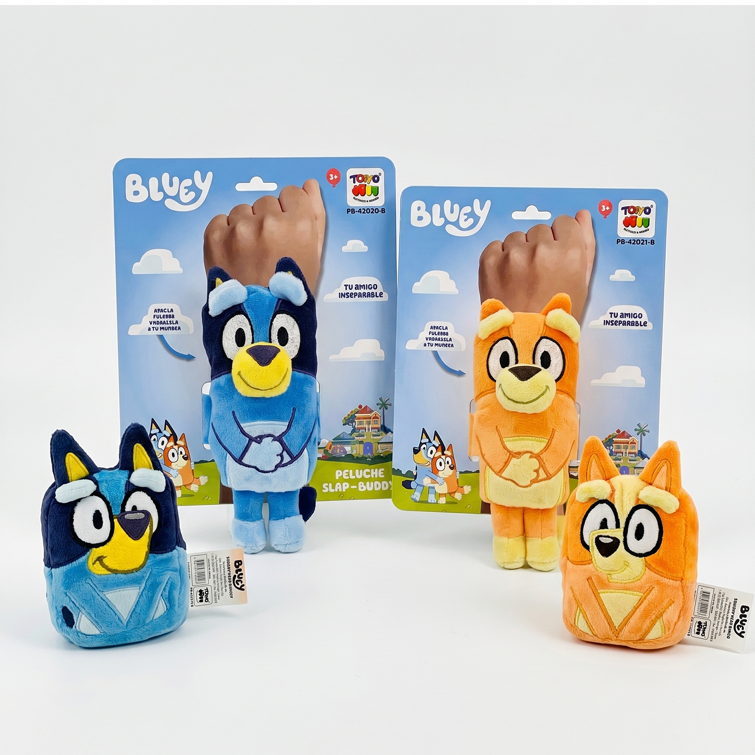 PACK PELUCHES BLUEY Y BINGO X4 UNIDADES - 1