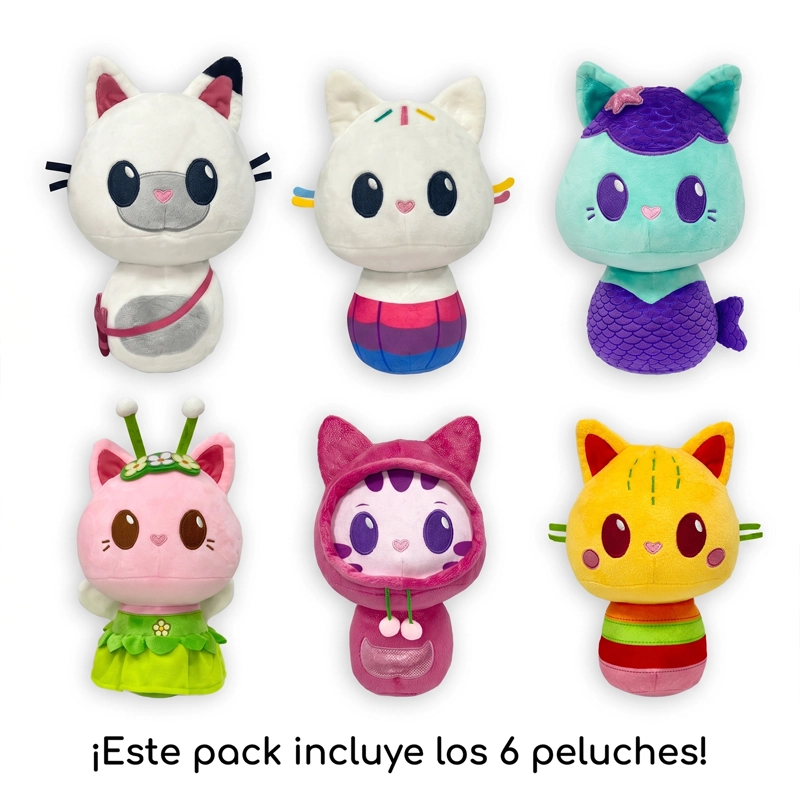 PACK X6 PELUCHES LA CASA DE GABBY COLECCION COMPLETA - 5