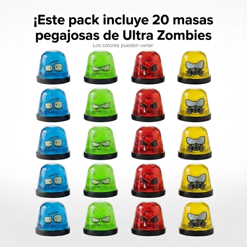 PACK X20 MASAS PEGAJOSAS ULTRA ZOMBIES SURTIDAS - 3