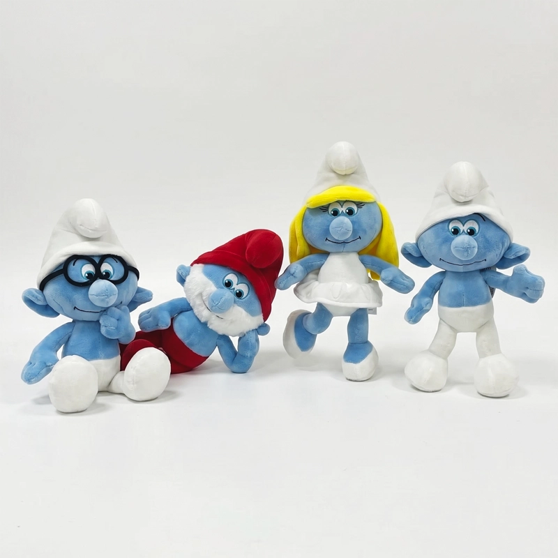 PACK X4 PELUCHES PITUFOS COLECCION COMPLETA - 1