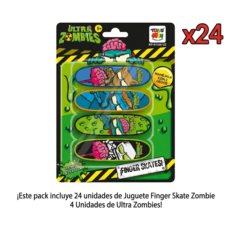 PACK X24 FINGER SKATE ULTRA ZOMBIES BLISTER - 4