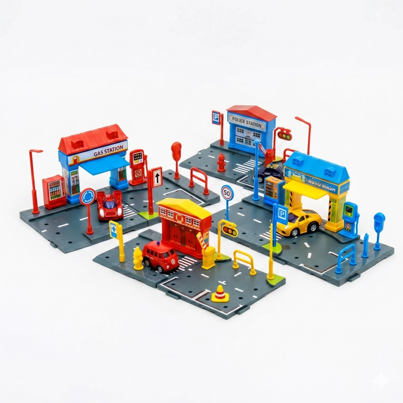 PACK X4 ESTACIONES WELLY CITY ARMA TU CIUDAD - 1