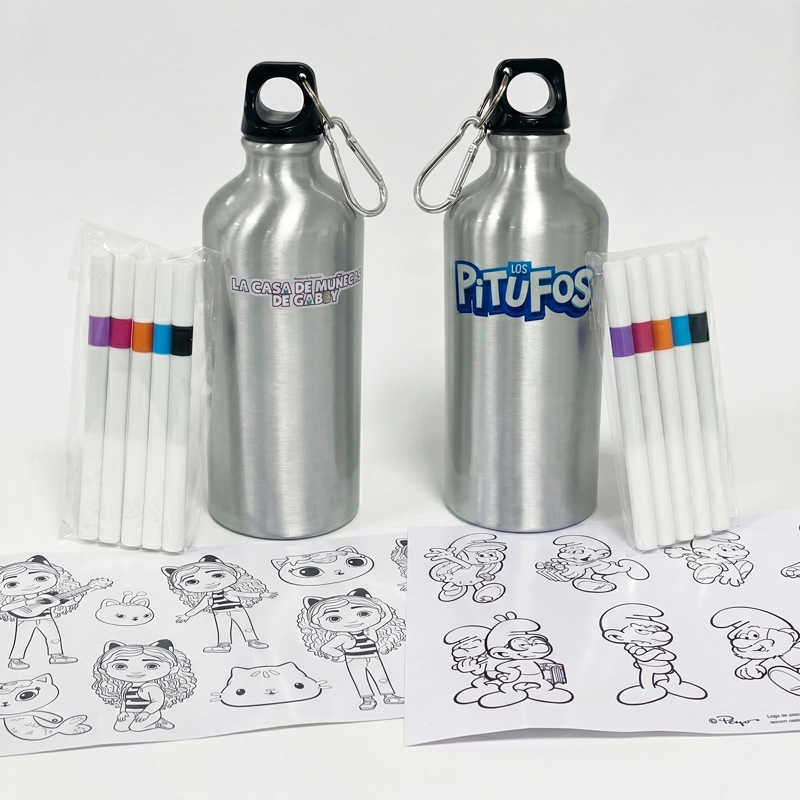PACK X4 BOTELLAS PARA DECORAR SURTIDAS PERSONAJES - 4