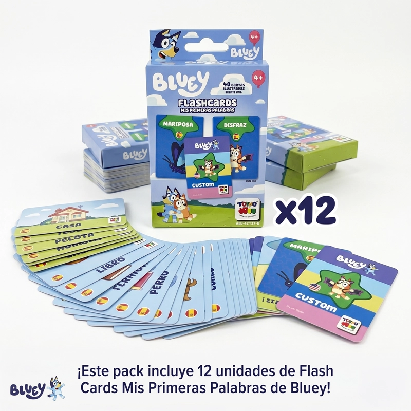 PACK 12 FLASH CARDS PRIMERAS PALABRAS BLUEY - 2
