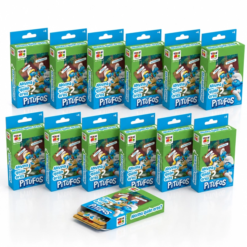 PACK 12 FLASH CARDS ADIVINA QUIE N ERES LOS PITUFOS - 1