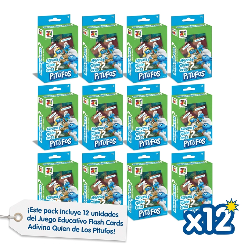 PACK 12 FLASH CARDS ADIVINA QUIE N ERES LOS PITUFOS - 3