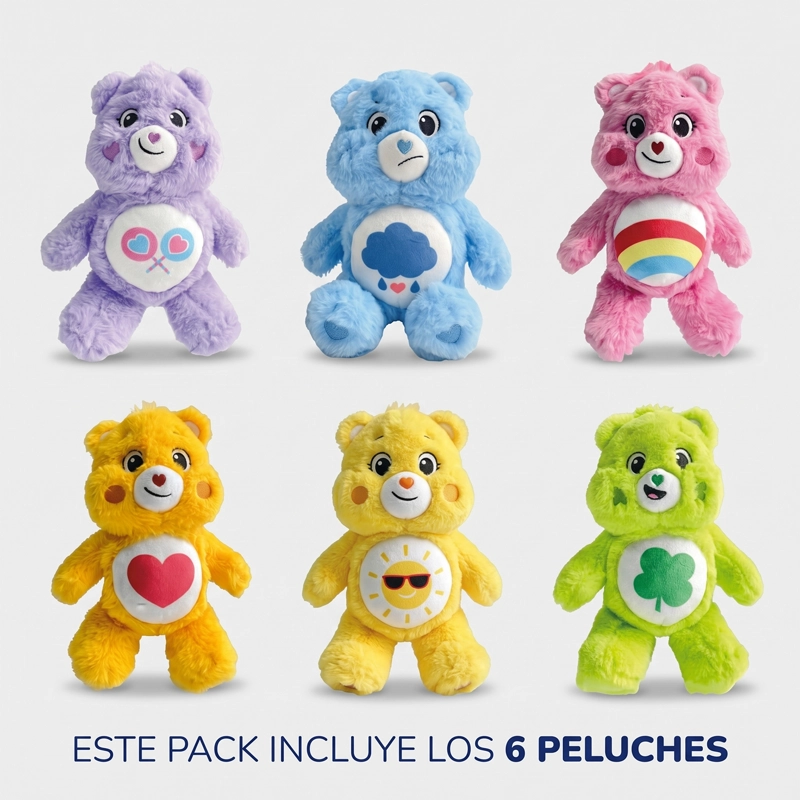 PACK X6 PELUCHES CARIÑOSITOS 20 CM COLECCION COMPLETA - 5