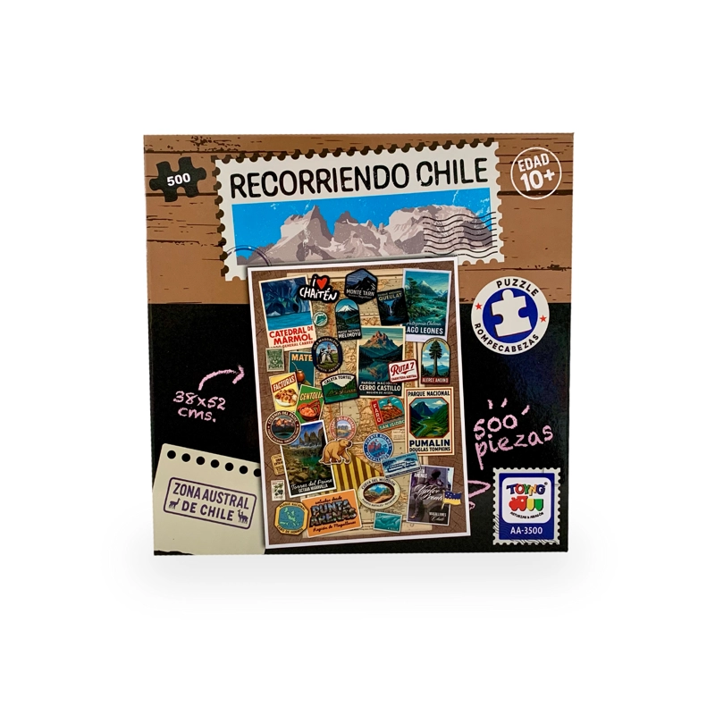 PUZZLE ROMPECABEZAS ZONA AUSTRAL CHILE (500) PIEZAS - TOYNG - 4