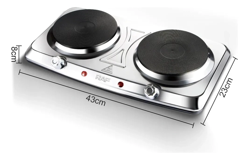 COCINA ELECTRICA 2 PLATOS ESPIRAL PORTATIL ENCIMERA - 1