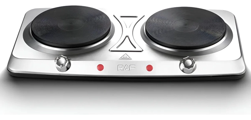COCINA ELECTRICA 2 PLATOS ESPIRAL PORTATIL ENCIMERA - 6