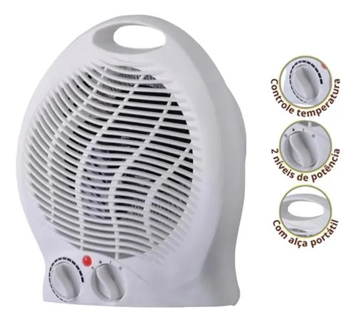CALEFACTOR SISTEMA SEGURIDAD TERMOVENTILADOR CALENTADOR 2000W - 4