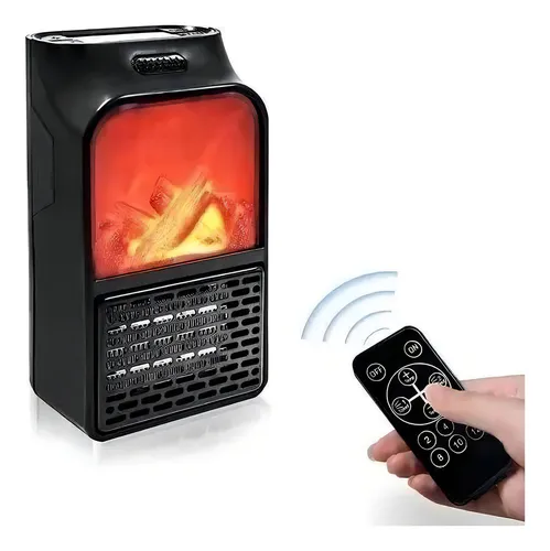 CALEFACTOR ELÉCTRICO PORTÁTIL 1000W FLAME HEATER - 4