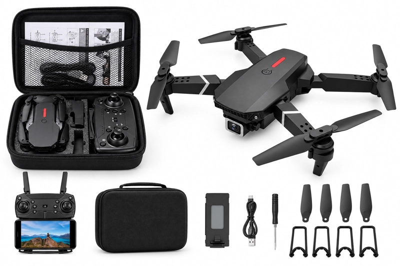 Drone Con 2 Cámaras 4K Plegable WiFi FPV Control Remoto - 5