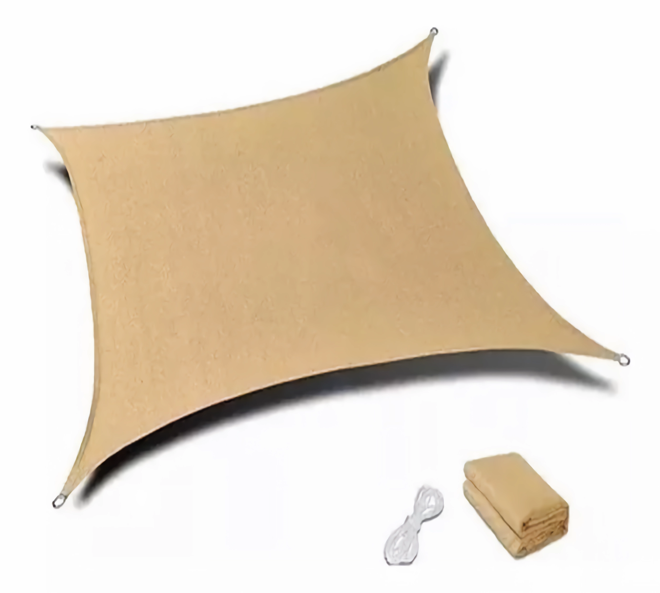 TOLDO IRM MALLA SOMBREADORA VELA CUADRADO 4X4 HDPE BEIGE - 2