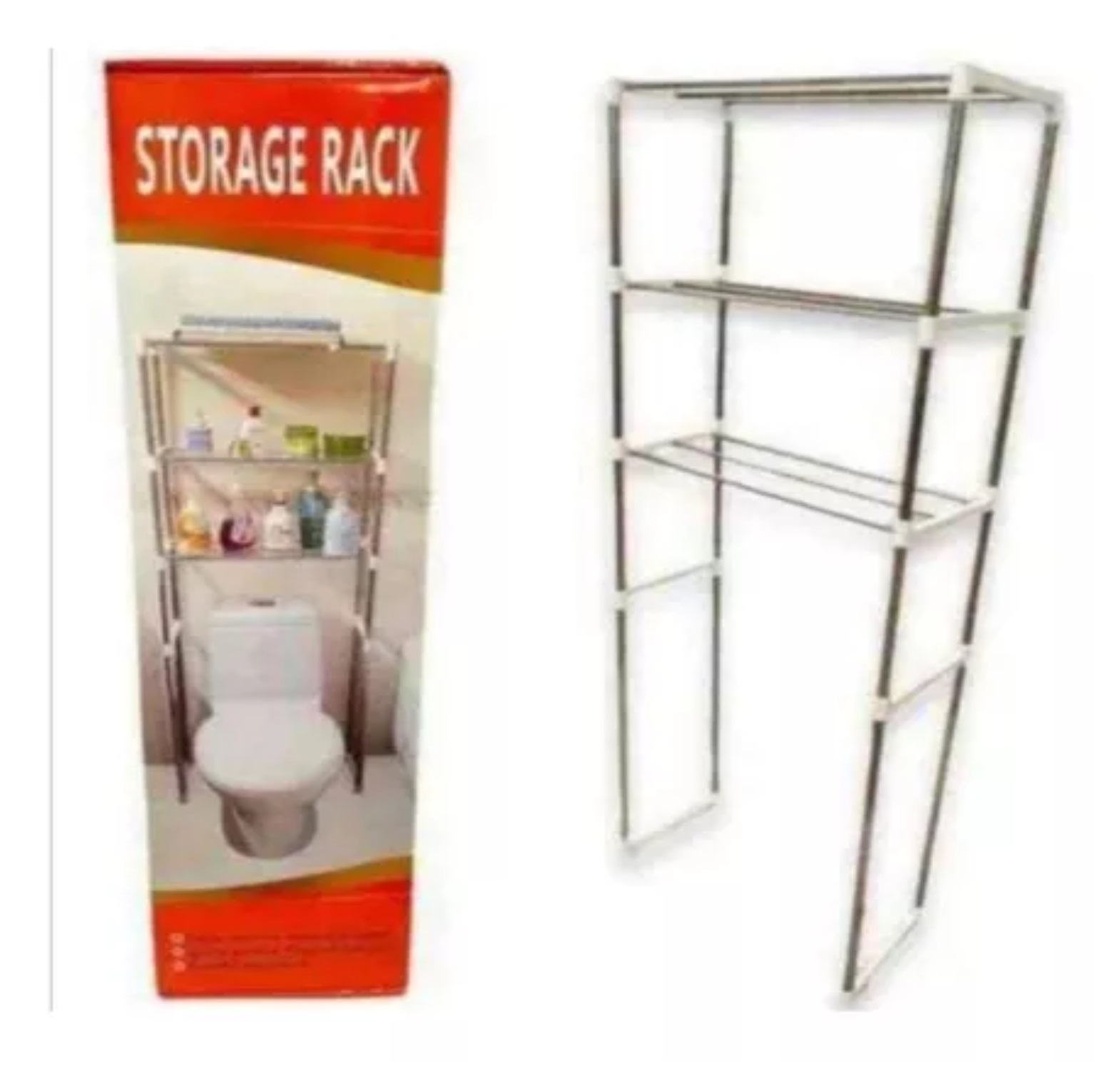 RACK ORGANIZADOR IRM CLASICO METAL ESTANTE BAÑO BLANCO - 4