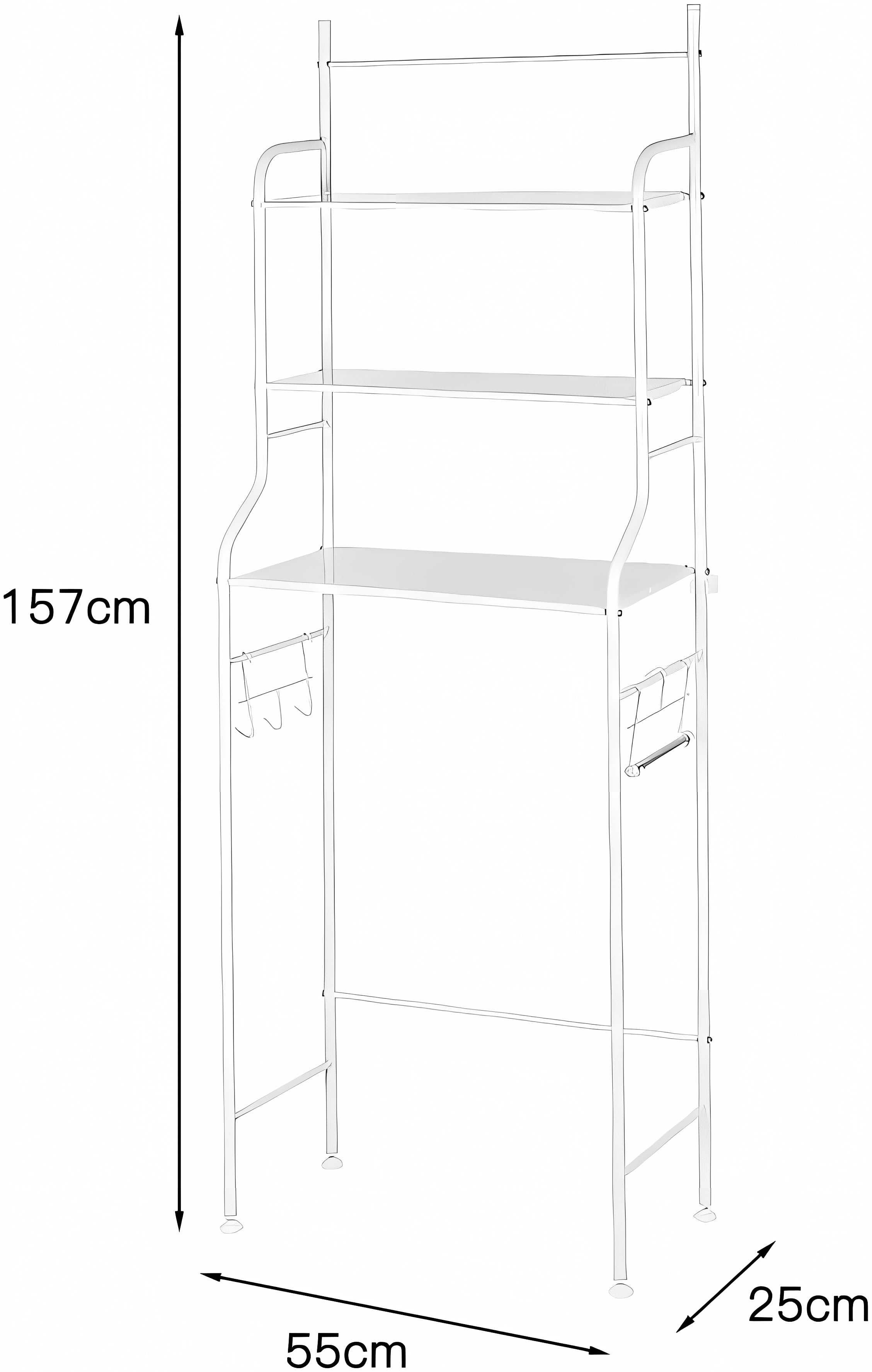 ESTANTE IRM CLASICO METAL MUEBLE ORGANIZADOR BAÑO 3 NIVELES REPISA BLANCO - 3
