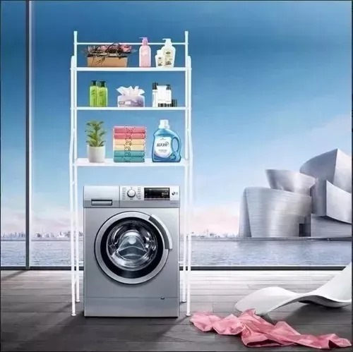 ESTANTE IRM CLASICO METAL ORGANIZADOR LAVADORA ICO RACK 3 NIVELES BLANCO - 2