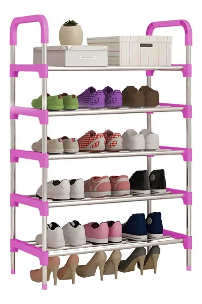 ORGANIZADOR IRM CLASICO METAL ZAPATOS 5 NIVELES MUEBLE ROPA BLANCO - 6