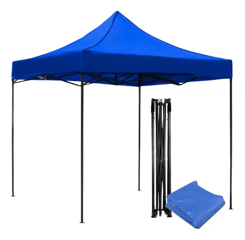 TOLDO PLEGABLE 3 X 3 METROS IMPERMEABLE COLOR AZUL TERRAZA - 3