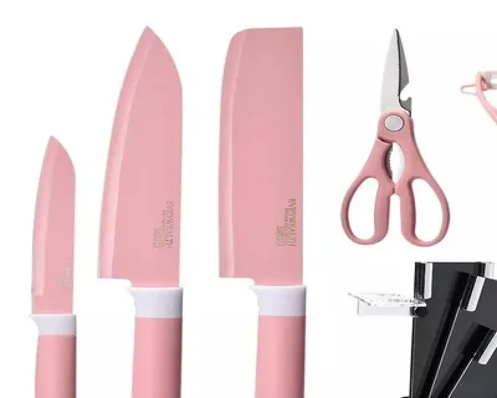 SET DE CUCHILLOS DE COCINA ROSA CUCHILLOS ROSA EVRYWEALTH - 3