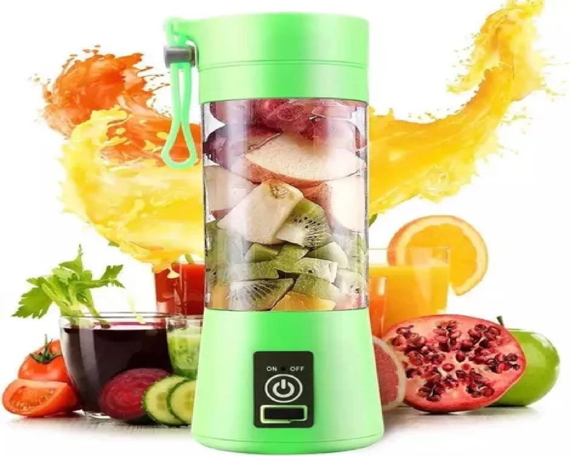 BATIDORA LICUADORA JUGUERA PORTÁTIL USB RECARGABLE 380 ML – COLORES SURTIDOS - 4