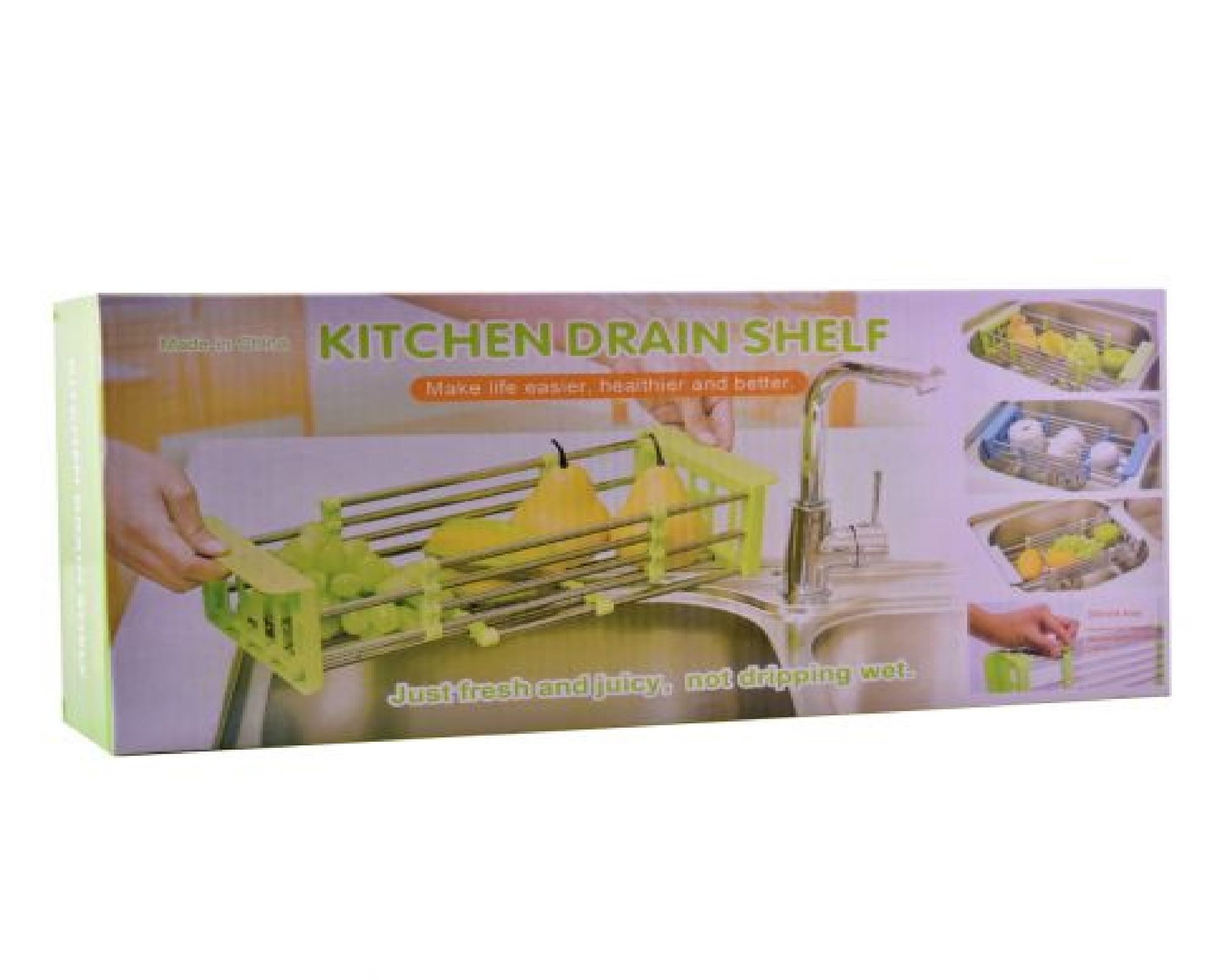 ESCURREPLATOS EXTENSIBLE ACERO INOXIDABLE VERDE – 31 A 53 CM - 2