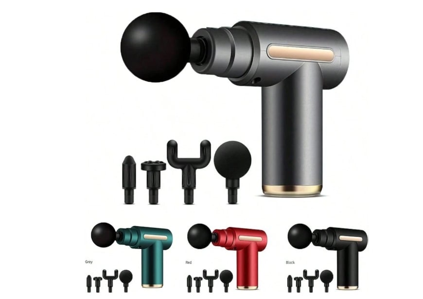 MASAJEADORA MUSCULAR ELÉCTRICA MINI PISTOLA 6 VELOCIDADES USB-C - 1