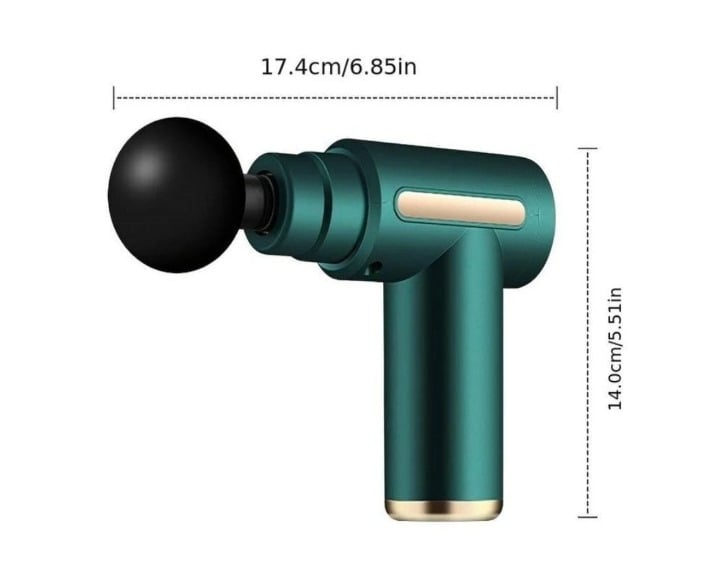 MASAJEADORA MUSCULAR ELÉCTRICA MINI PISTOLA 6 VELOCIDADES USB-C - 8
