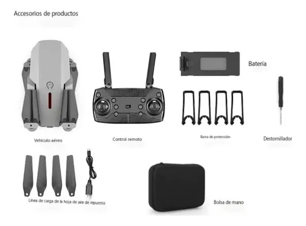 DRONE 4K PROFESIONAL PRO CON UNA CAMARA Y CONTROL REMOTO - 5