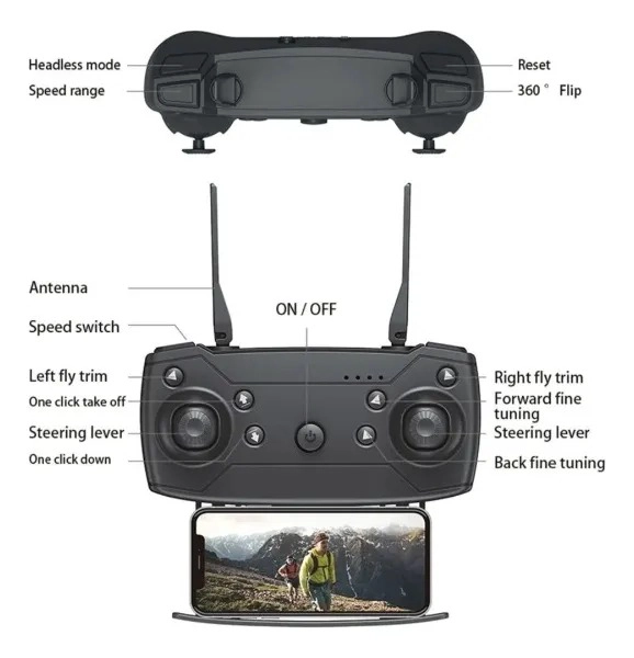 DRONE 4K PROFESIONAL PRO CON UNA CAMARA Y CONTROL REMOTO - 6