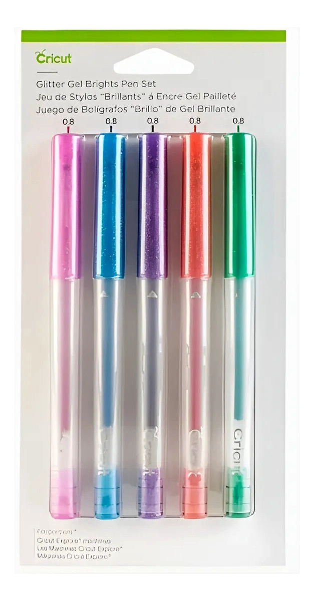 SET MUNDO CRICUT 2004026 DE LAPICES DE GEL, BRILLANTES (5 PIEZAS) - 1
