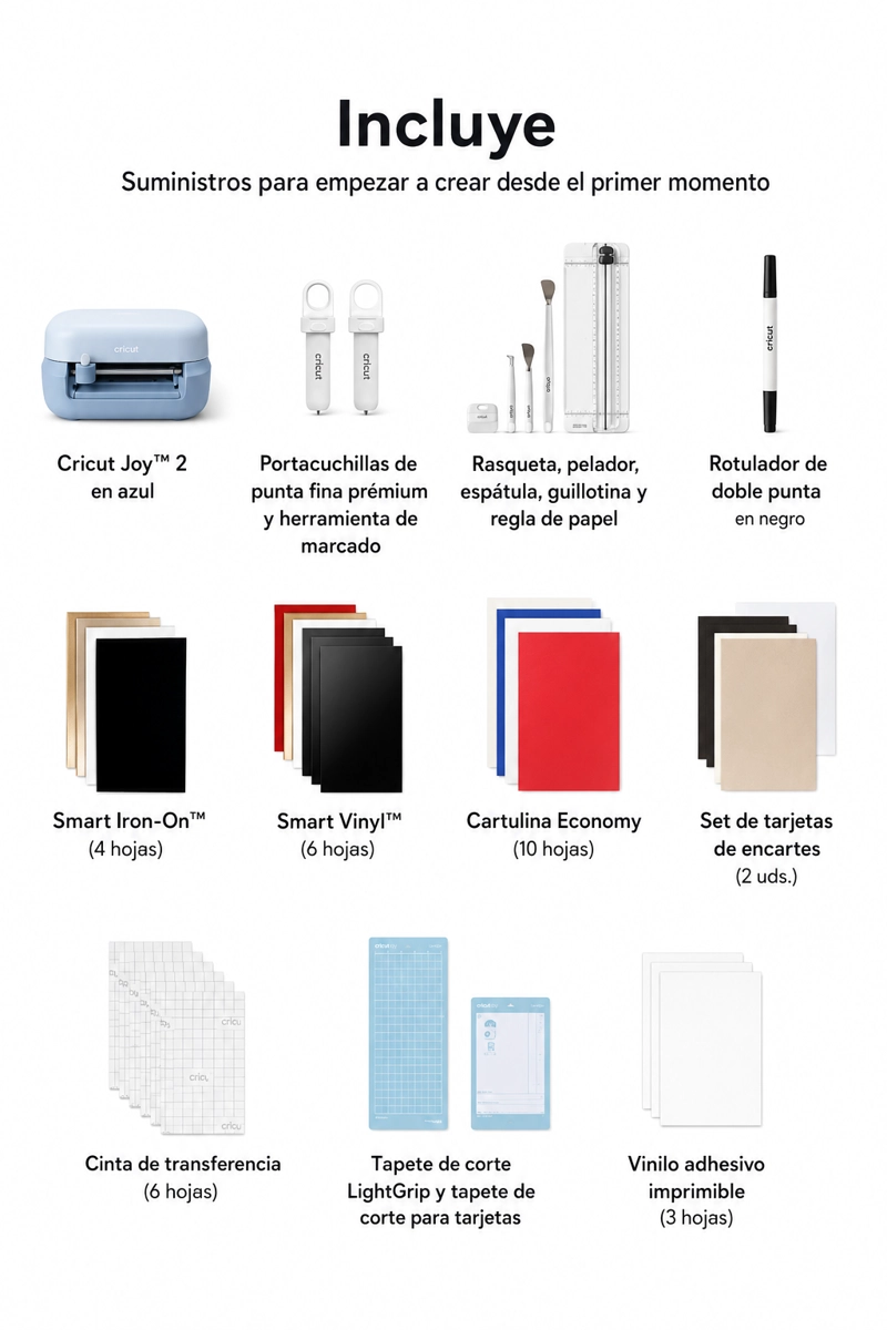 KIT PLOTTER DE CORTE CRICUT JOY 2 ESSENTIAL AZUL - 2
