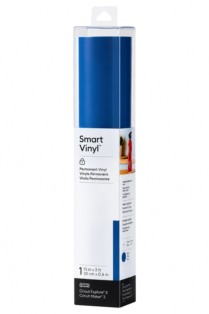 VINILO PERMANENTE INTELIGENTE AZUL SMART CRICUT 33X91CM - 1