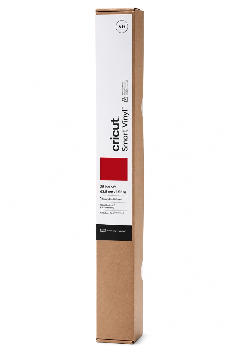 ROLLO 25 X 5' VINIL SMART PERMANENTE SOLIDOS ROJO CRICUT - 1