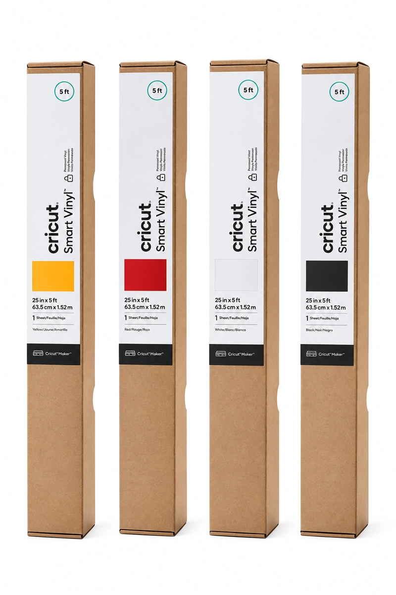 ROLLO 25 X 5' VINIL SMART PERMANENTE SOLIDOS NEGRO CRICUT - 2