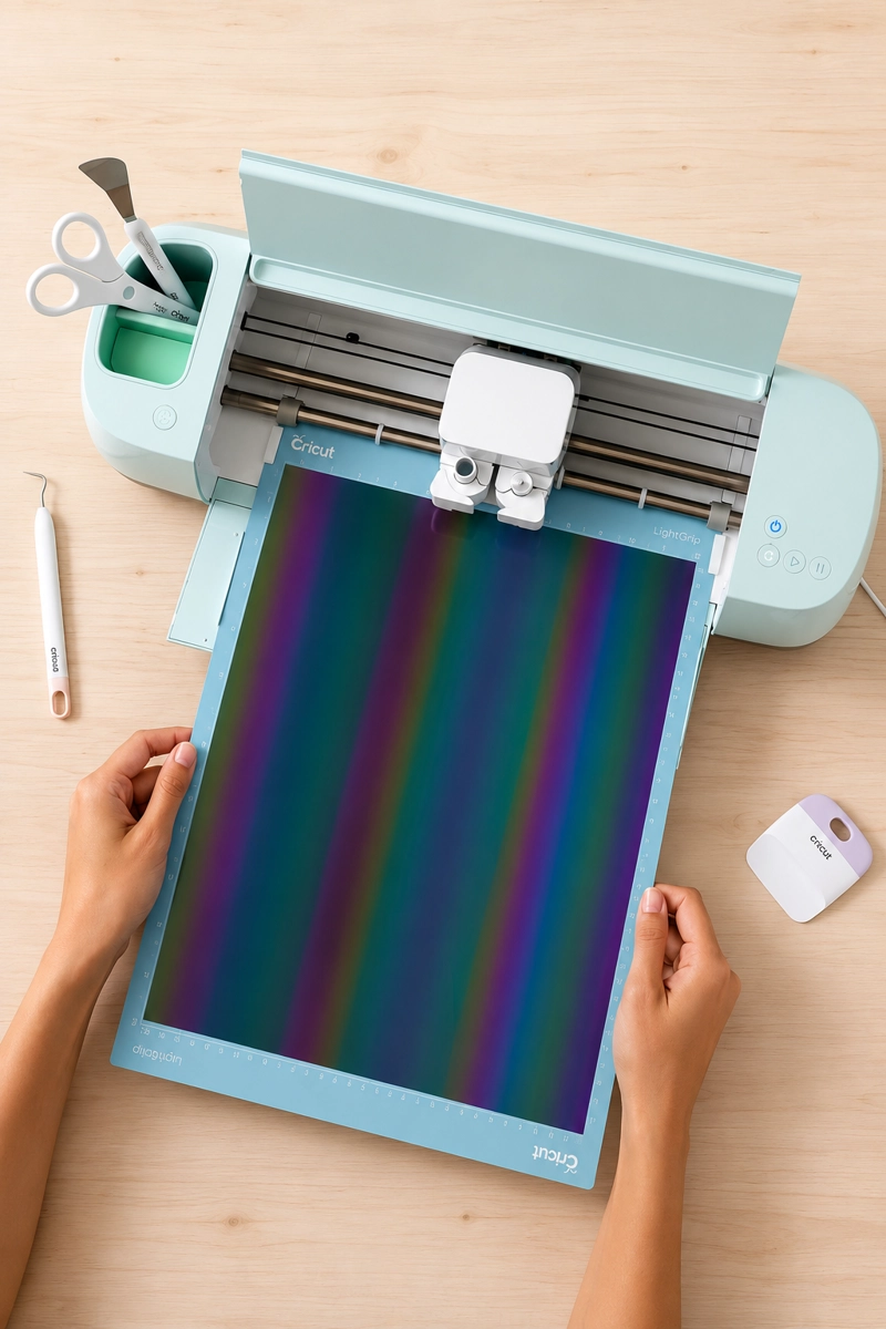VINIL TEXTIL IRON-ON REFLECTIVO ARCOIRIS CRICUT 12X19 - 4