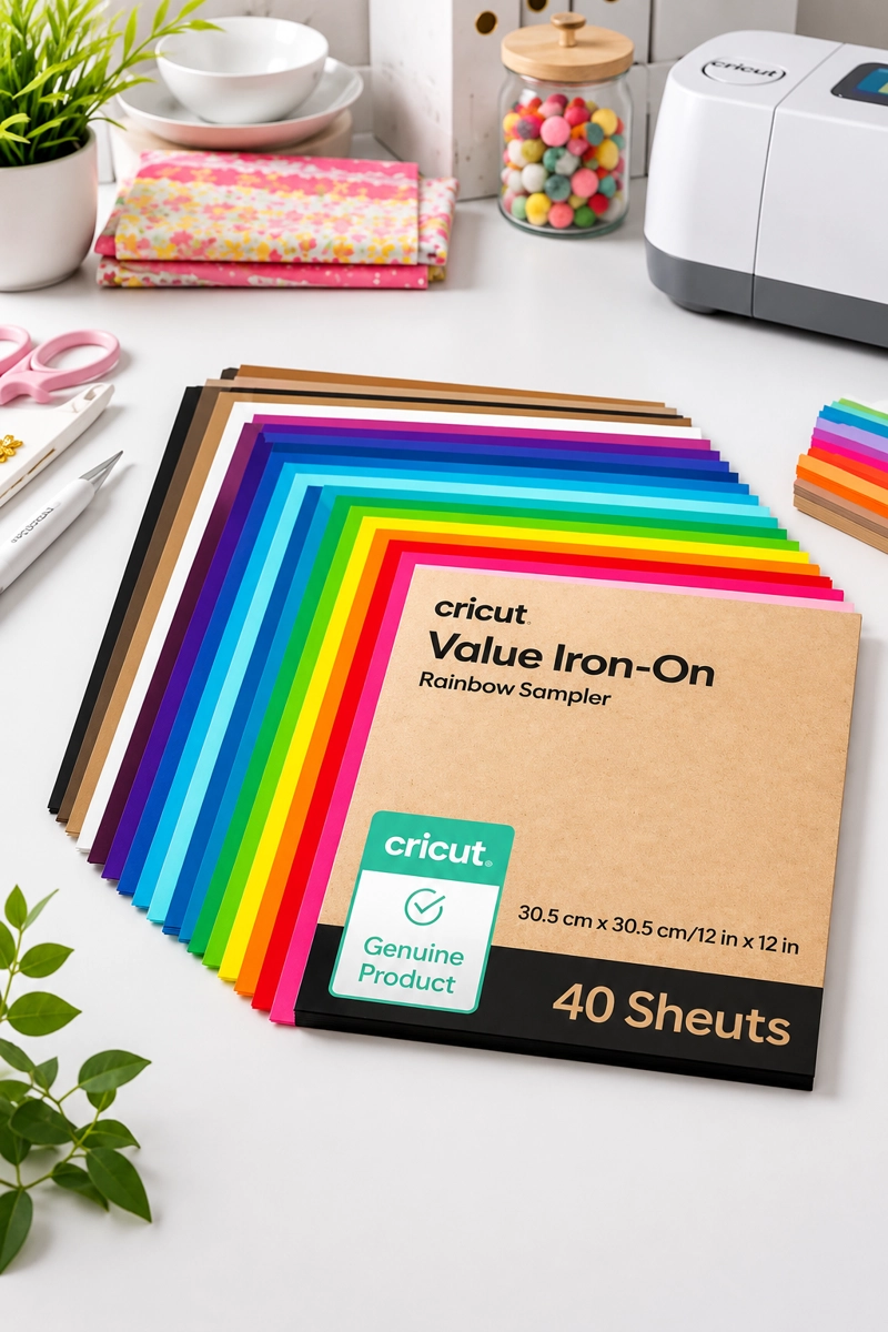 VINILO ADHESIVO IRON ON MULTICOLOR 12 X 12 - 40 HOJAS CRICUT - 2