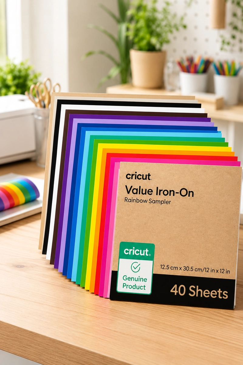 VINILO ADHESIVO IRON ON MULTICOLOR 12 X 12 - 40 HOJAS CRICUT - 4