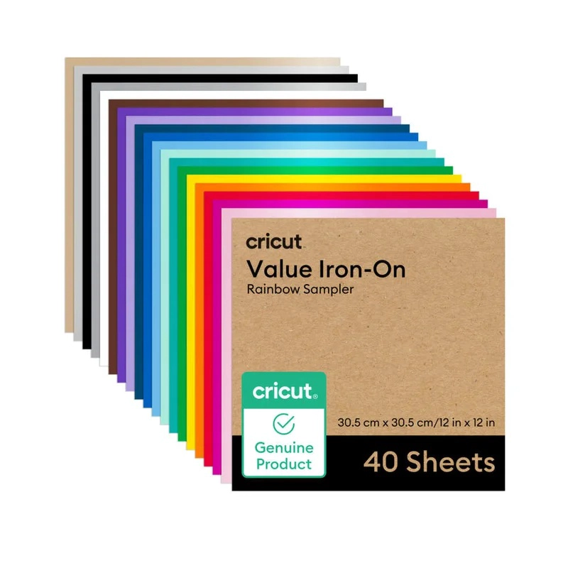 VINILO ADHESIVO IRON ON MULTICOLOR 12 X 12 - 40 HOJAS CRICUT - 7