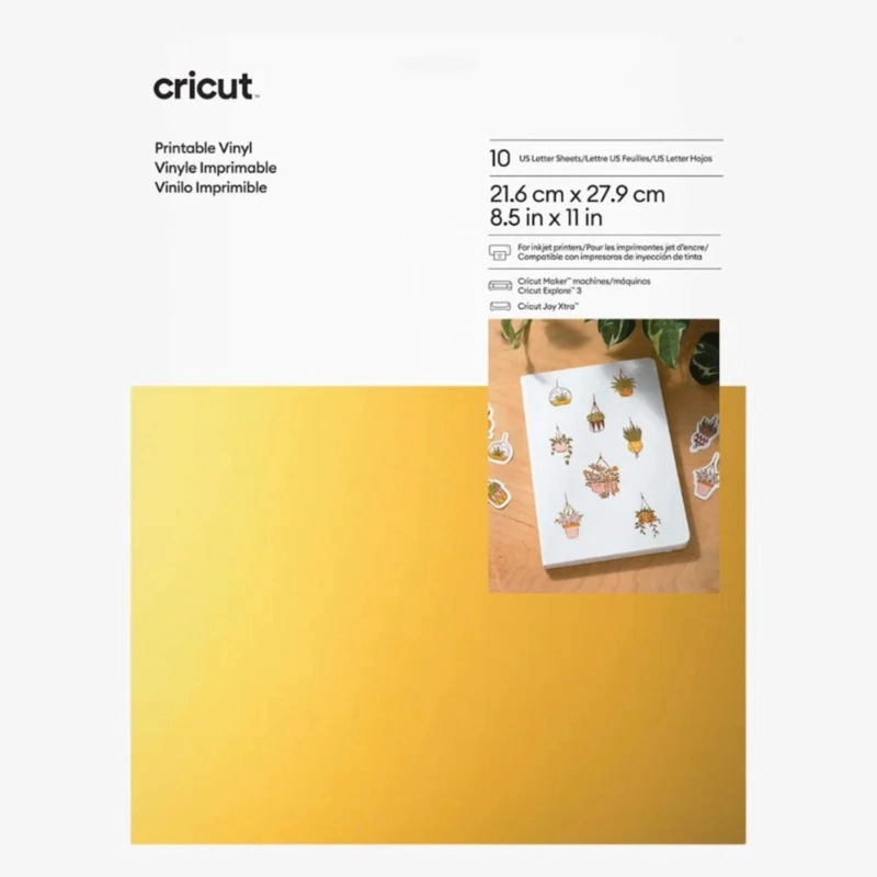 VINIL IMPRIMIBLE PLATEADO TAMAÑO CARTA 10PZ - 2