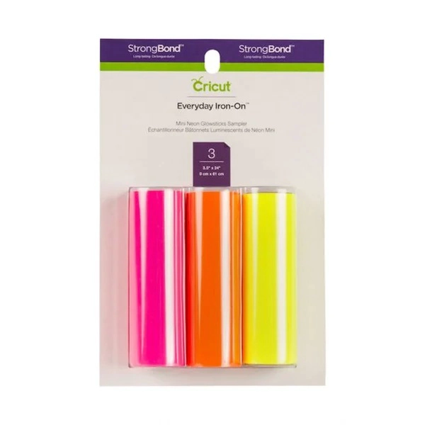 VINILO TE RMICO IRON-ON MINI SAMPLER NEON GLOW CRICUT - 1