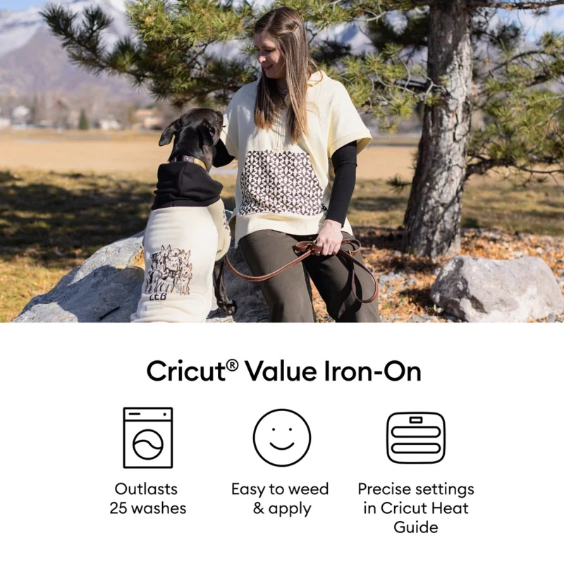 VINILO ADHESIVO IRON ON PROMOCIONAL BLANCO CRICUT - 3
