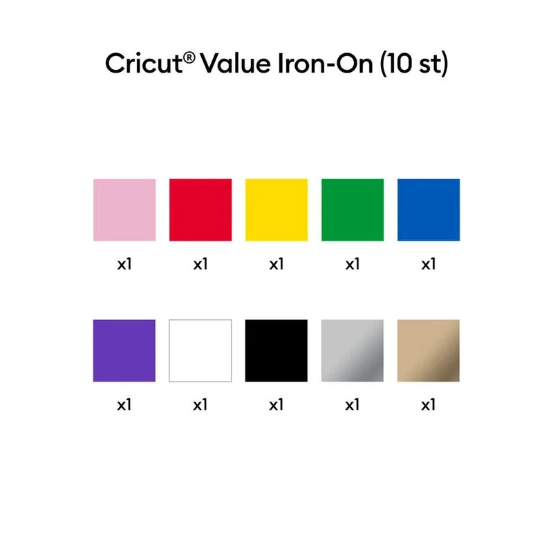 VINILO ADHESIVO IRON ON MULTICOLOR 12 X 3 - 10 HOJAS CRICUT - 2