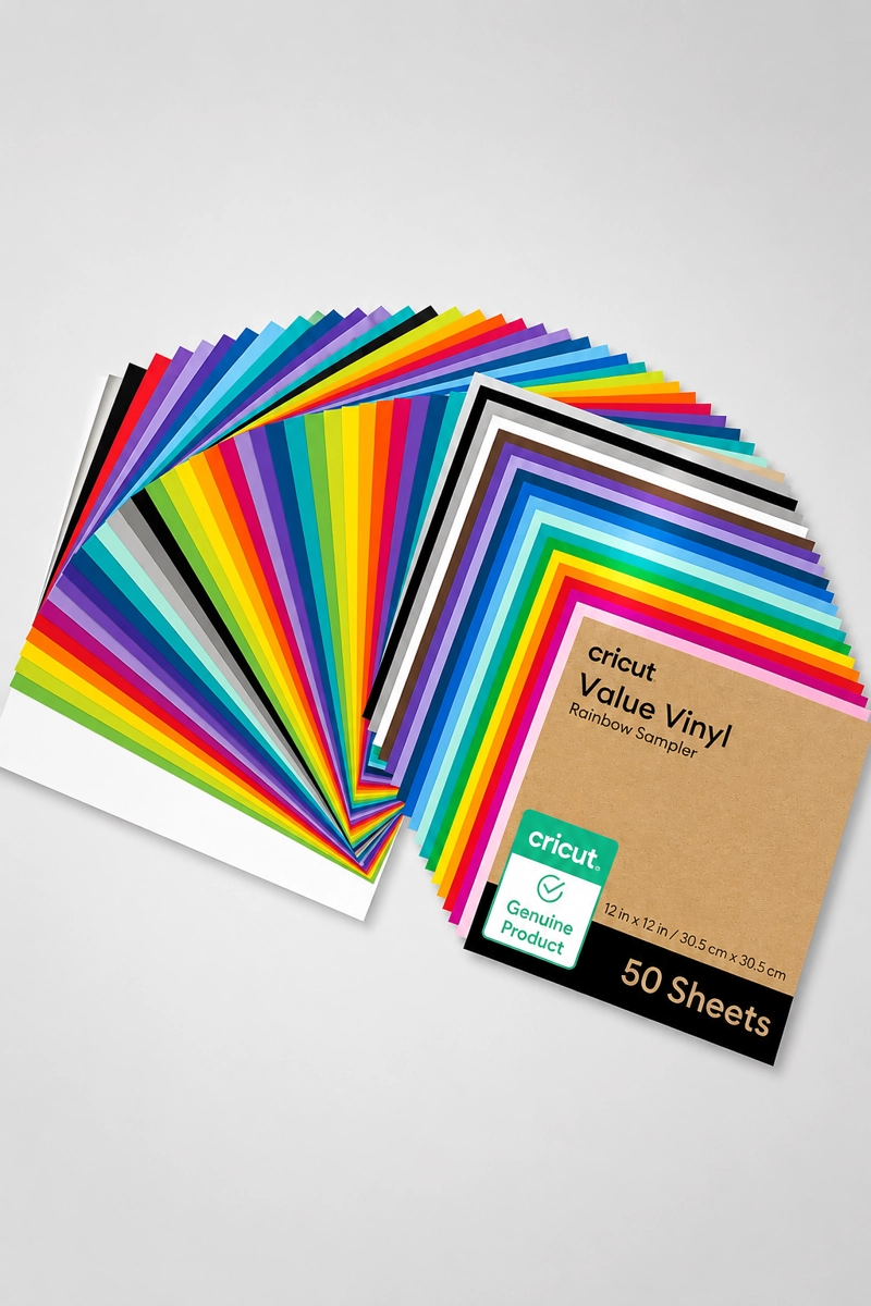 VINILO PROMOCIONAL 12 X 12 - 50 HOJAS MULTICOLOR CRICUT - 1