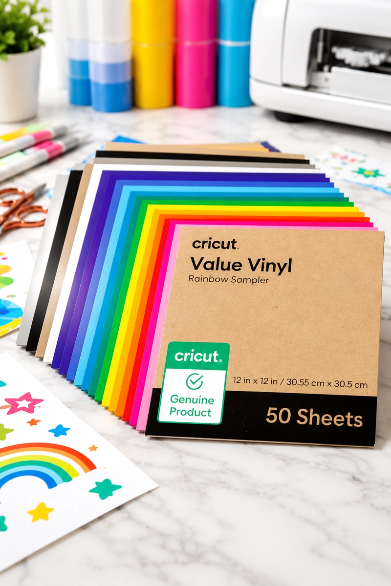 VINILO PROMOCIONAL 12 X 12 - 50 HOJAS MULTICOLOR CRICUT - 9